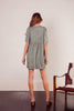 Hunter Mini Smock Dress in Sage Linen with pockets